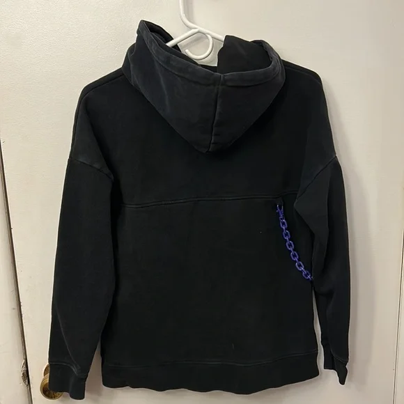 Vitriol Women’s Hooded Sweatshirt Black/Butterfly With Plastic Chain Size Small - Picture 5 of 5